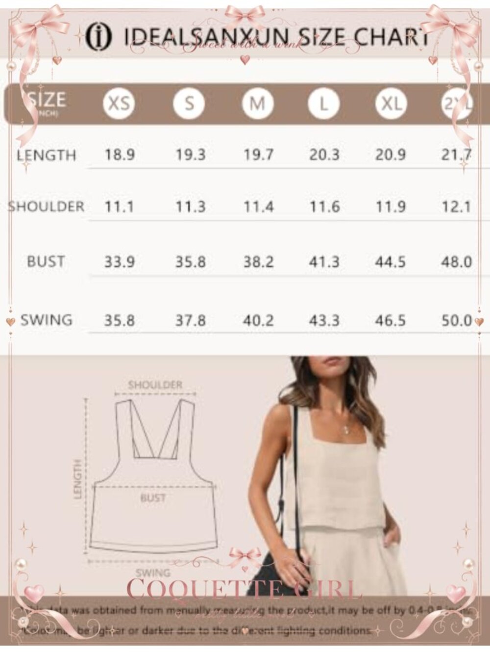 Linen Crop Top Sleeveless Square Neck Loose Tank Top Summer Casual - Picture 4 of 4